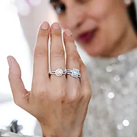 Bilde nummer 3 av Kelly diamantring i 585 hvitt gull 0,50 ct