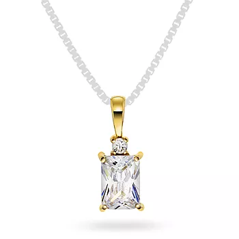 Pan Jewelry, Anheng i 585 gult gull med glassten og zirkonia