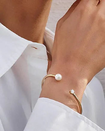 Bilde nummer 2 av Luna armring i forgylt stål