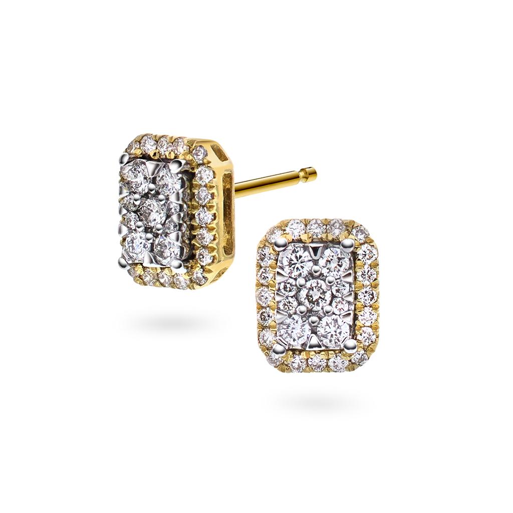 Pan Jewelry, Øredobber i 585 gult gull med diamanter 0,30 ct
