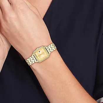 Bilde nummer 2 av Mia dameklokke i gullfarget stål