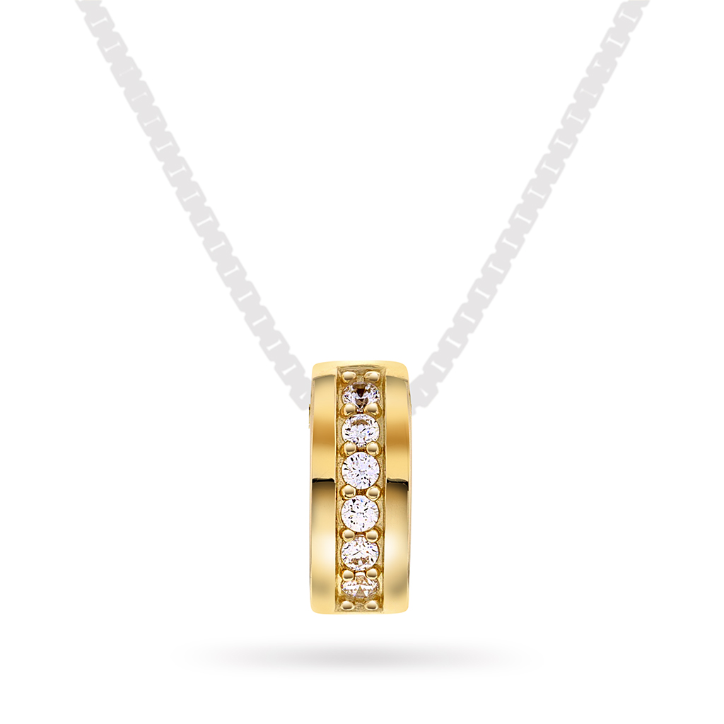 Pan Jewelry, Anheng i 585 gult gull med zirkonia