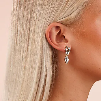 Bilde nummer 2 av Noctelle øredobber i forgylt messing med zirkonia