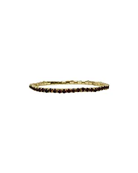 Trinity armbånd i forgylt messing med brune zirkonia M/L