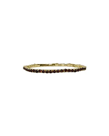Trinity armbånd i forgylt messing med brune zirkonia M/L