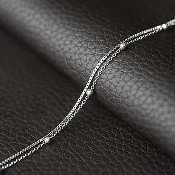 Bilde nummer 3 av Pan Jewelry, Ankelkjede i 925 rhodinert sølv, 25 cm