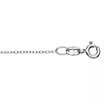 Pan Jewelry, Rund ankerkjede i 925 rhodinert sølv 1,2 mm, 38-45 cm