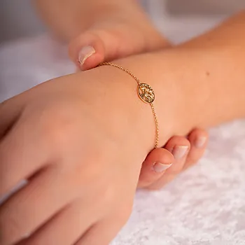Bilde nummer 3 av Pan Jewelry, Armbånd i forgylt 925 sølv med livets tre