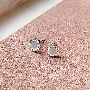 Bilde nummer 4 av Blomdahl, Øredobber i medisinsk titan med Swarovski krystaller