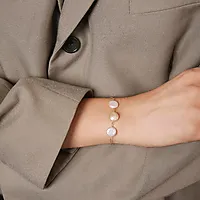 Bilde nummer 3 av Halo armbånd i 925 forgylt sølv med ferskvannsperler
