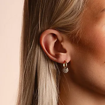 Bilde nummer 2 av Bennet øreringer i forgylt messing med zirkonia