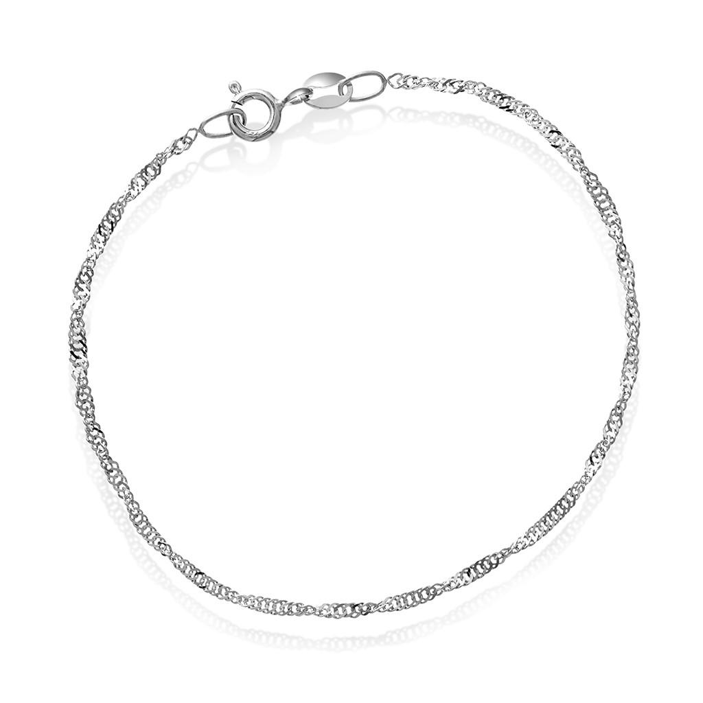 Singapore armbånd i 925 sølv, 19 cm