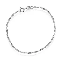 Singapore armbånd i 925 sølv, 19 cm