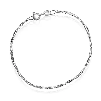 Singapore armbånd i 925 sølv, 19 cm
