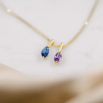 Bilde nummer 4 av Pan Jewelry, Anheng i 585 gult gull med lilla zirkonia