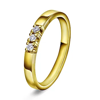 Sonja alliansering i 585 gult gull med 0,09 ct TWVS