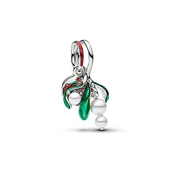 Charms med misteltein og perler