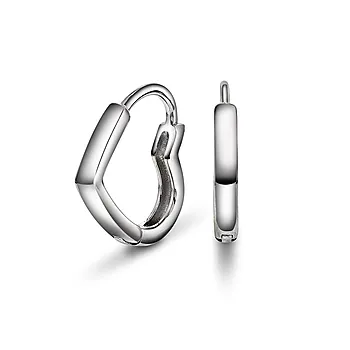 Pan Jewelry, Hjerte øreringer i 925 sølv