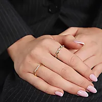 Bilde nummer 2 av Dazzle ring i 925 forgylt sølv med zirkonia