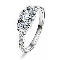 Gems by Gulldia, Ring i 585 hvitt gull med LAB diamanter 1,55 ct TWSI
