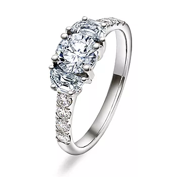 Gems by Gulldia, Ring i 585 hvitt gull med LAB diamanter 1,55 ct TWSI