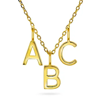 Letters bokstavsmykke i 925 forgylt sølv