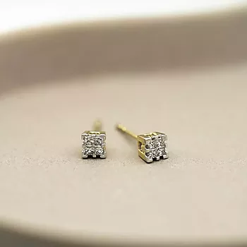 Bilde nummer 2 av Pan Jewelry, Øredobber i 585 gult gull med diamanter 0,25 ct