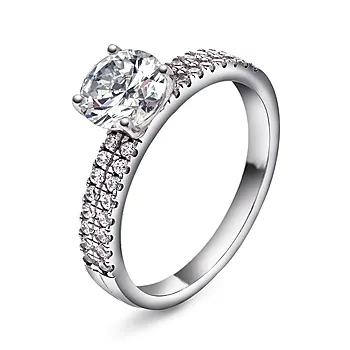 Drømmering i 925 sølv med zirkonia