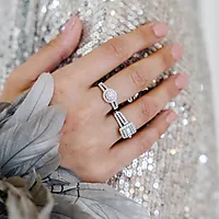 Bilde nummer 2 av Kelly diamantring i 585 hvitt gull 0,50 ct