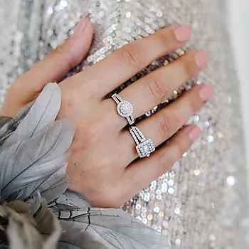 Bilde nummer 2 av Kelly diamantring i 585 hvitt gull 0,50 ct