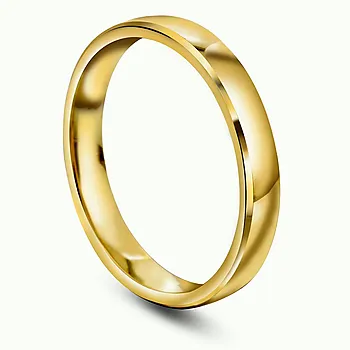 Giftering i 375 gult gull | 3 mm bredde