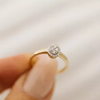 Bilde nummer 4 av Pan Jewelry, Diamantring i 585 gult gull 0,15 ct