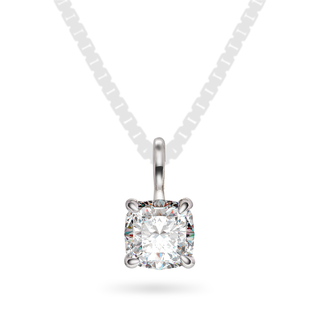 Gems by Gulldia, Anheng i 585 hvitt gull med LAB diamanter 0,50 ct TWSI