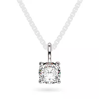 Gems by Gulldia, Anheng i 585 hvitt gull med LAB diamanter 0,50 ct TWSI