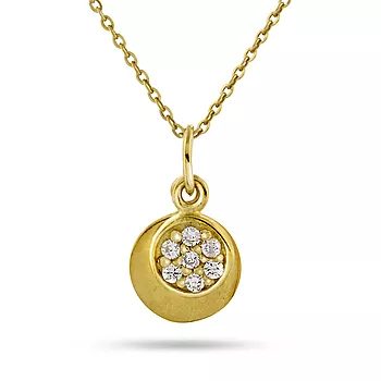 Pan Jewelry, Anheng i forgylt sølv med zirkonia