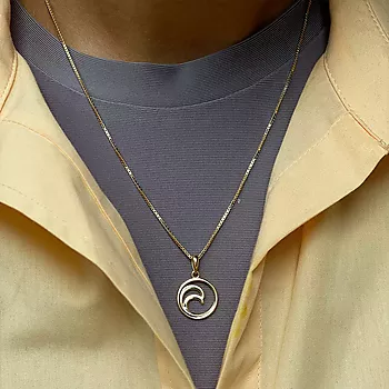 Bilde nummer 2 av Pan Jewelry, Smykke i forgylt  925 sølv med bølge