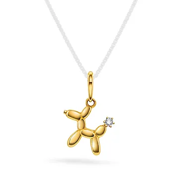 Anheng i 585 gult gull med hund