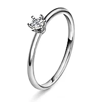 Vida diamantring i 585 hvitt gull 0,10 ct