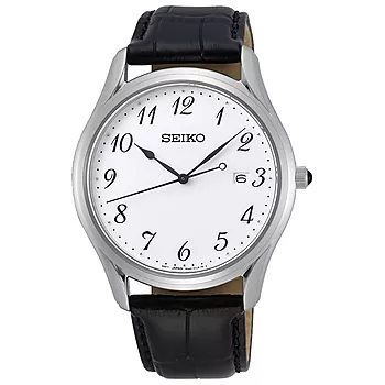 Seiko, Basic herreklokke med sort skinnrem