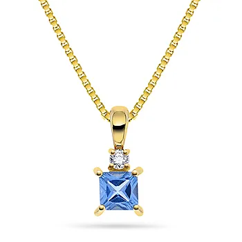 Pan Jewelry, Smykke i 925 forgylt sølv med blå zirkonia
