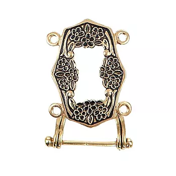 Løkenbunad, Veskestøl for skinnlist i 925 forgylt sølv