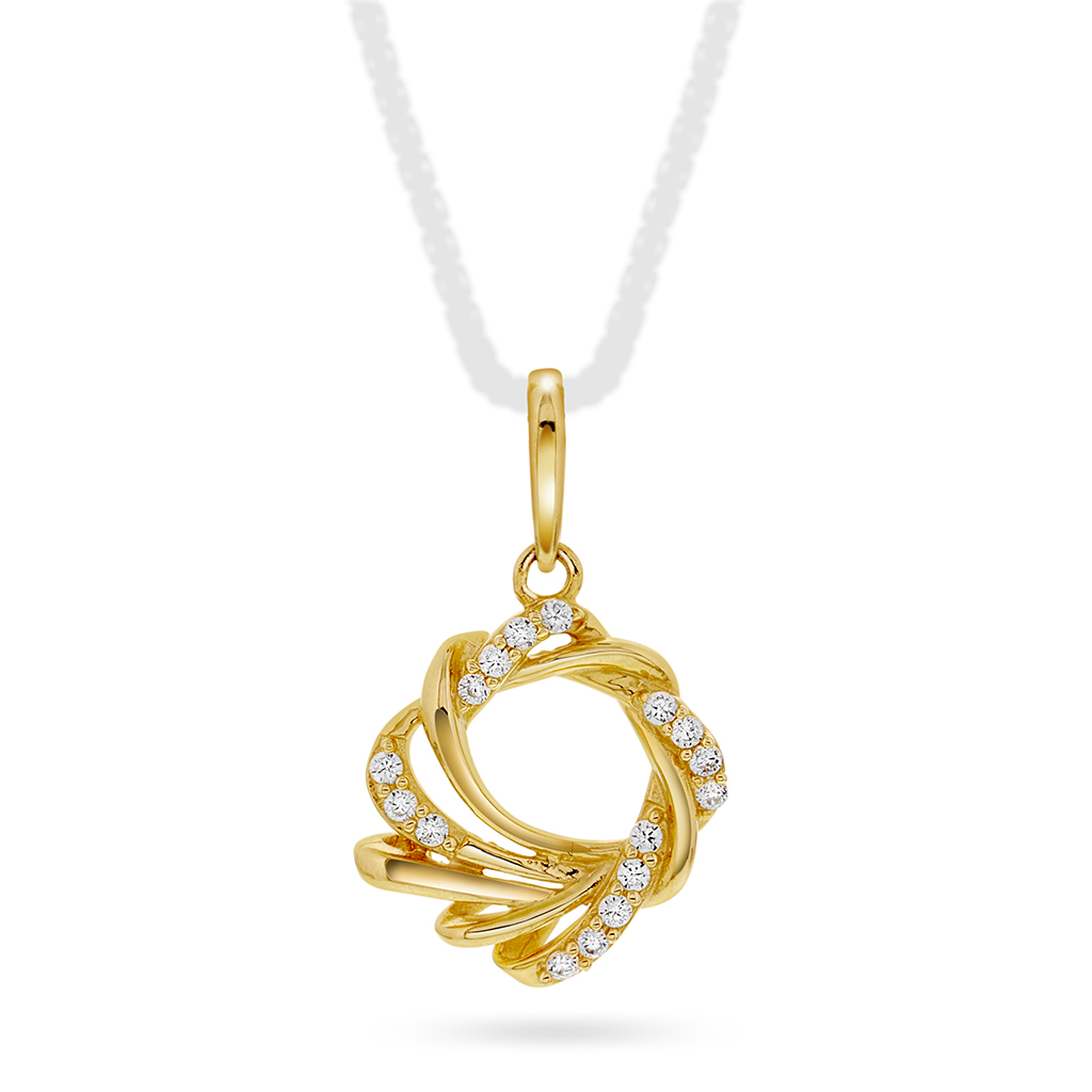 Pan Jewelry, Anheng i 585 gult gull med zirkonia