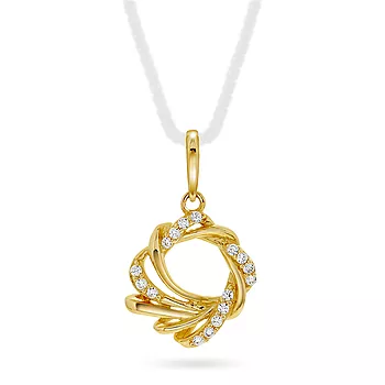 Pan Jewelry, Anheng i 585 gult gull med zirkonia