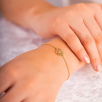 Bilde nummer 2 av Pan Jewelry, Armbånd i forgylt 925 sølv med livets tre