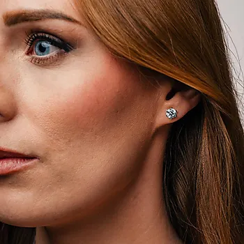 Bilde nummer 2 av Contessa LAB diamantøredobber i 585 hvitt gull 2,00 ct