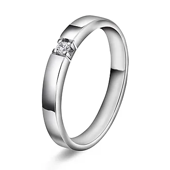 Sonja alliansering i 585 hvitt gull med 0,05 ct TWVS