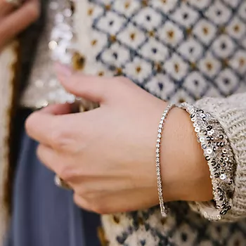 Bilde nummer 4 av Cathinka tennisarmbånd i 585 hvitt gull med diamanter 0,48 ct