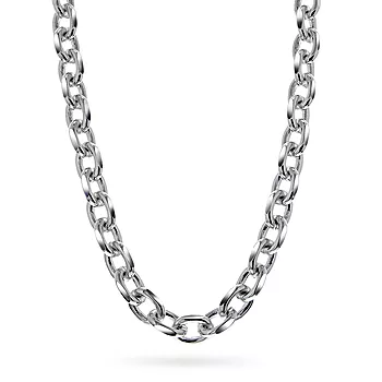 Pan Jewelry, Anker kjede i 925 rhodinert sølv 11,85 mm, 50 cm