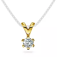 Olivia anheng i 585 gult gull med diamant 0,30 ct