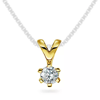 Olivia anheng i 585 gult gull med diamant 0,30 ct
